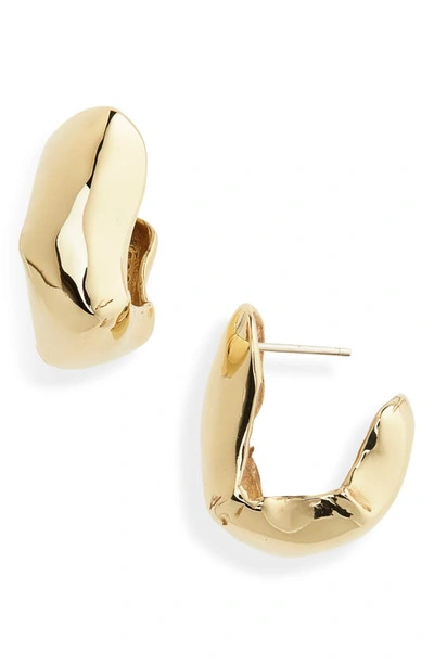 Shop Faris Fortuna Ebi Hoop Earrings In Bronze