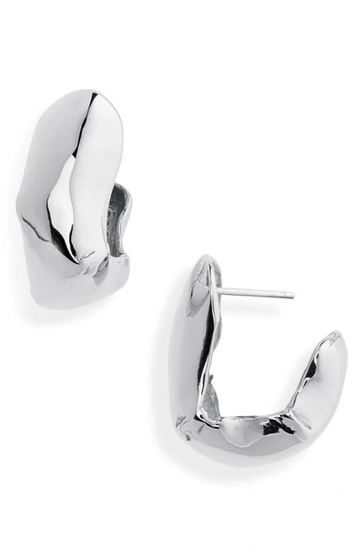 Shop Faris Fortuna Ebi Hoop Earrings In Silver