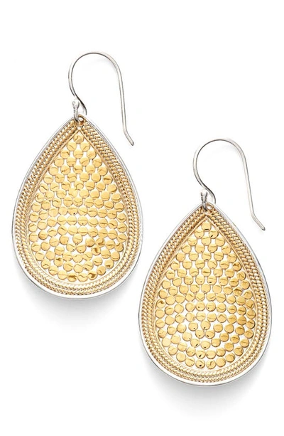 Shop Anna Beck Medium Teardrop Earrings In Gold/ Silver
