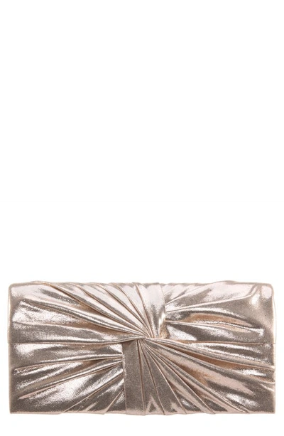 Shop Nina Durham Twisted Knot Clutch In Gold