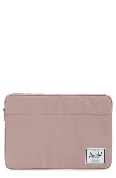 Shop Herschel Supply Co Anchor 15-inch Macbook Sleeve In Ash Rose