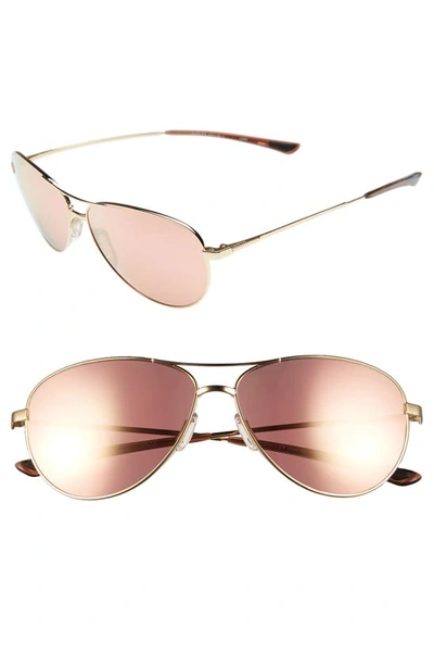 Shop Smith 'langley' 60mm Aviator Sunglasses In Gold