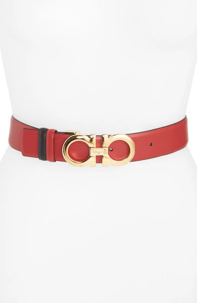 Shop Ferragamo 'ceylon' Belt In Rosso