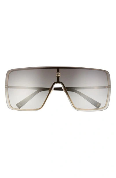 Shop Givenchy Shield Sunglasses In Gold/ Dark Grey