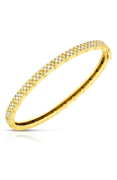 Shop Roberto Coin Symphony Pois Mois Diamond Bangle Bracelet In Yellow Gold
