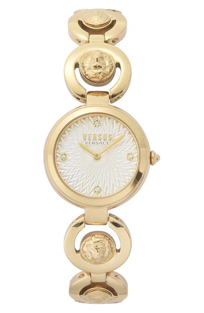 Shop Versus Peking Road Bracelet Watch, 28mm In Gold/ White/ Gold