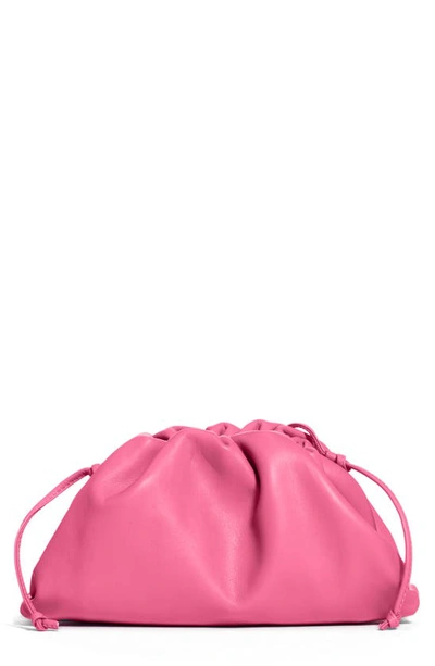 Shop Bottega Veneta The Mini Pouch Leather Clutch In Pink