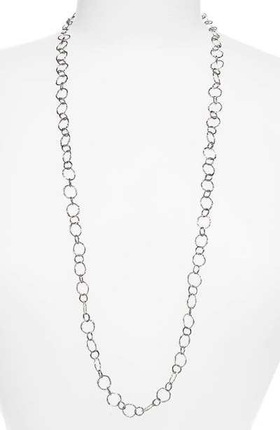 Armenta New World Hammered Chain Necklace In Silver