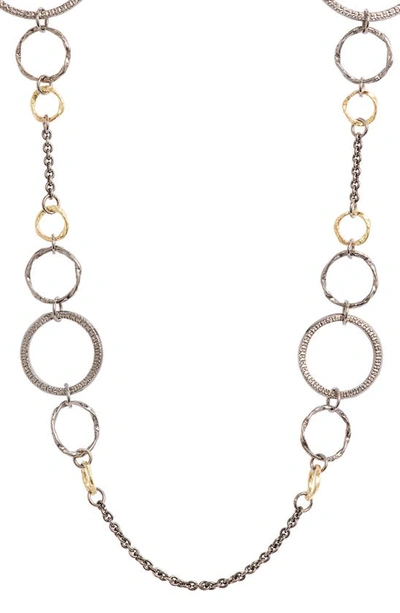 Shop Armenta Old World Multi Circle Chain Necklace In Silver