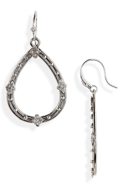 Shop Armenta Champagne Diamond Teardrop Earrings In Silver