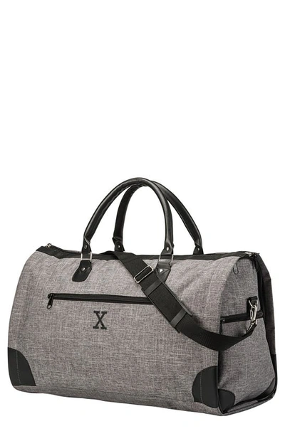 Shop Cathy's Concepts Cathys Concepts Monogram Duffle/garment Bag In Grey X