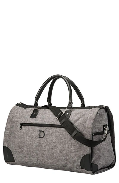 Shop Cathy's Concepts Cathys Concepts Monogram Duffle/garment Bag In Grey D