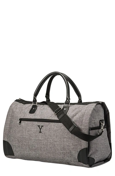 Shop Cathy's Concepts Cathys Concepts Monogram Duffle/garment Bag In Grey Y