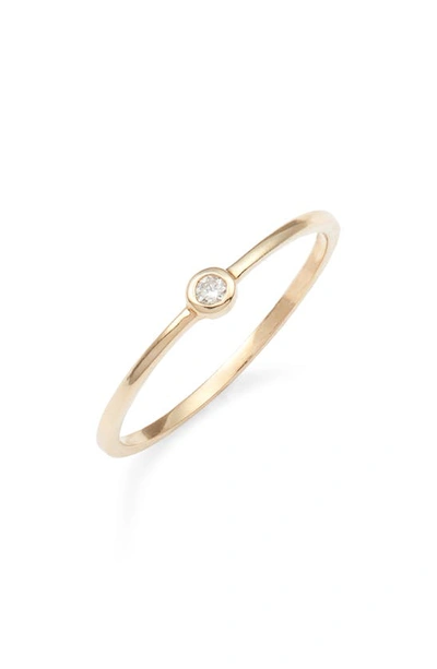 Shop Anzie Cleo Diamond Round Stacking Ring In Gold/ Diamond