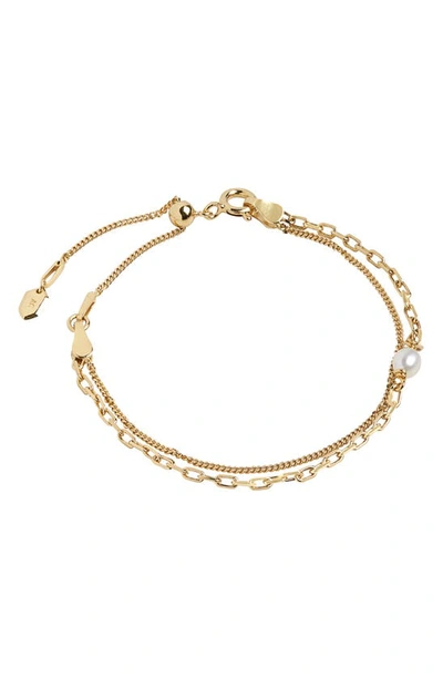 Shop Maria Black Fete Futuro Cantare Adjustable Double Chain Bracelet In Gold