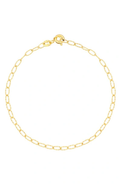 Shop Bony Levy 14k Gold Textured Chain Bracelet In Yellow Gold