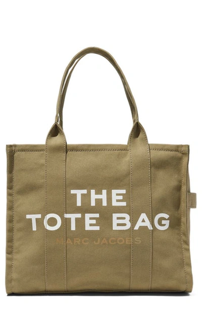 Shop The Marc Jacobs The Canvas Large Tote Bag In Slate Green