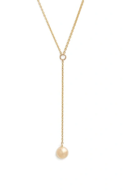Shop Poppy Finch Orb Pendant Y-necklace In Yellow Gold