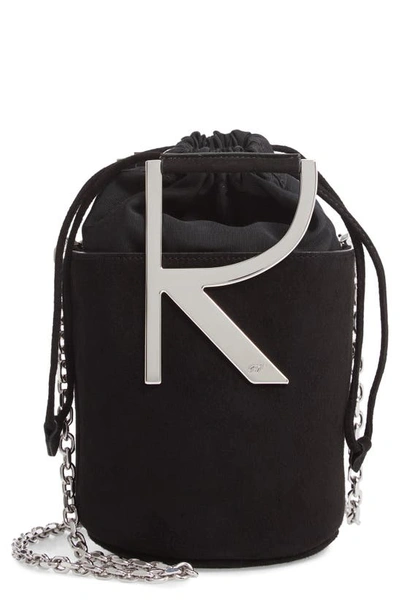 Shop Roger Vivier Mini Leather Bucket Bag In Nero