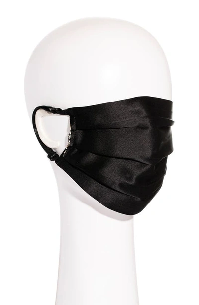 Shop L Erickson Peace Ii Adult Reversible Silk Face Mask In Snake/ Black