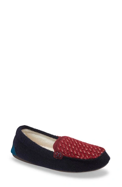 Shop Acorn Andover Moccasin Slipper In Navy Blue