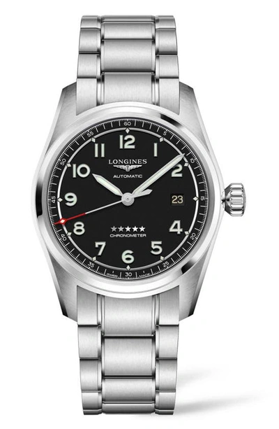 Shop Longines Bracelet Watch, 23.3mm X 37mm In Black/ Silver
