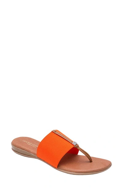 Shop Andre Assous Nice Sandal In Neon Orange Fabric