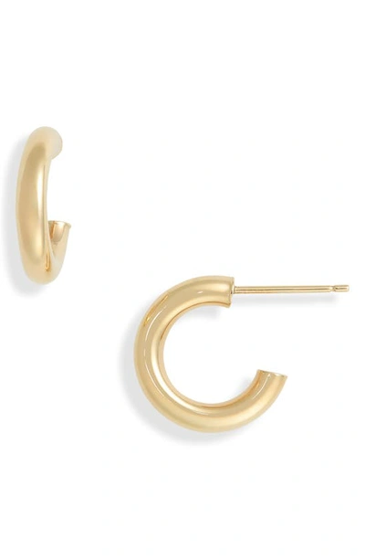 Shop Loren Stewart Moderna Chubbie Huggie Hoop Earrings In Yellow Gold