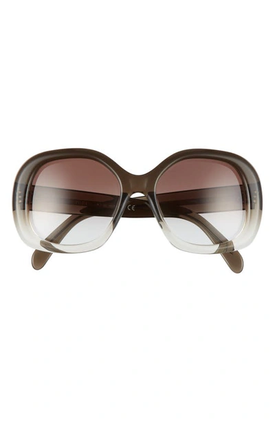 Shop Celine 55mm Gradient Round Sunglasses In Grey/ Gradient Roviex