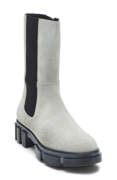 Shop Free People Brooks Lug Sole Chelsea Boot In Mist Suede