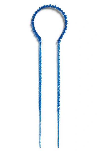 Shop Simone Rocha Beaded Headband In Royal Blue