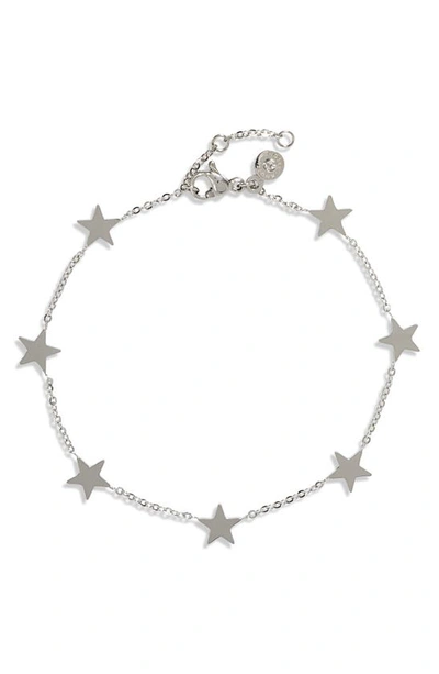 Shop Knotty Delicate Star Bracelet In Rhodium