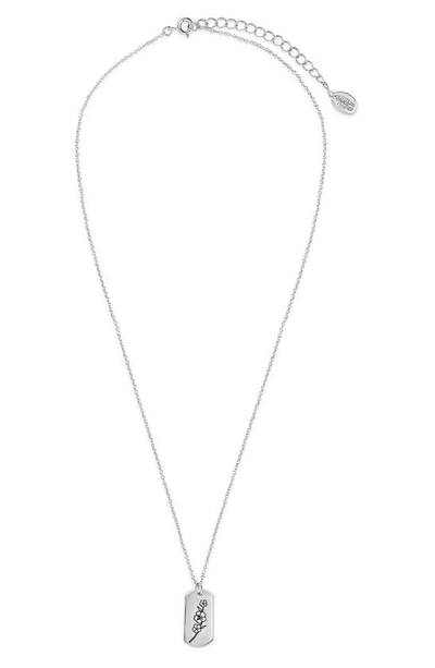 Shop Sterling Forever Birth Flower Pendant Necklace In Silver/ March
