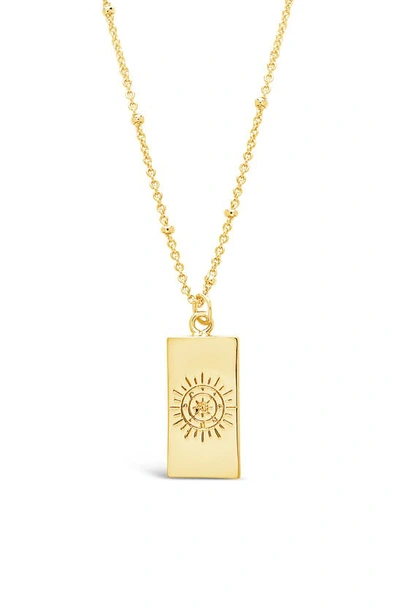 Shop Sterling Forever Wheel Of Fortune Pendant Necklace In Gold