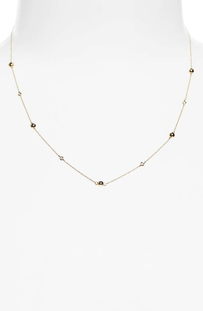 Shop Dana Rebecca Designs Poppy Rae Diamond & Ball Station Necklace In Yellow Gold