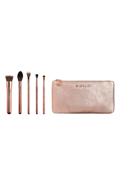 Shop Sigma Beauty Iconic Brush Set In Rose Gold