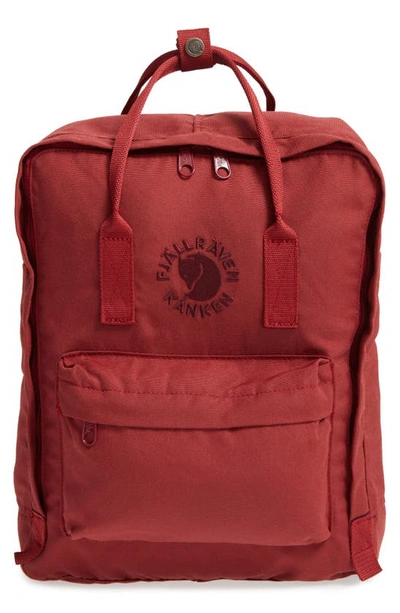 Shop Fjall Raven Re-kånken Water Resistant Backpack In Ox Red