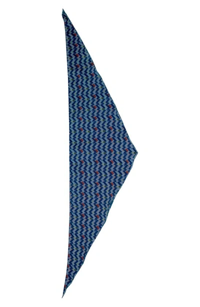 Shop Robert Graham Zig Zag Bandana In Blue