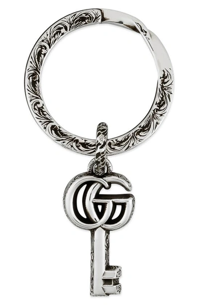 Shop Gucci Gg Silver Key Chain