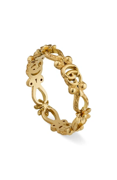 Shop Gucci Flora 18k Gold Ring In Yellow Gold
