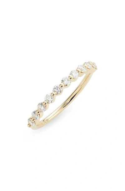 Shop Ef Collection Diamond Stacking Ring In Yellow Gold/ Diamond