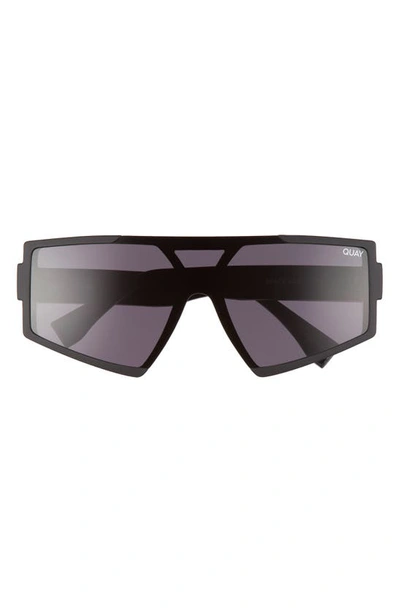 Shop Quay Space Age 65mm Sunglasses In Matte Black/ Black Lens