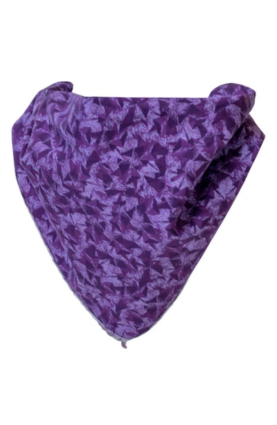 Shop Robert Graham Paper Airplane Print Scarf Bandana Face Mask In Purple