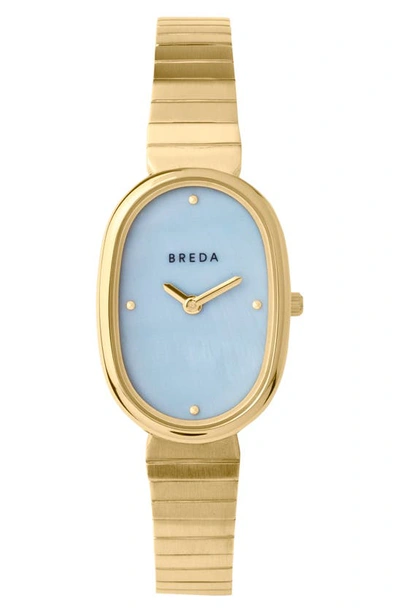 Shop Breda Jane Bracelet Watch, 23mm In Gold/ Gold/ Sky