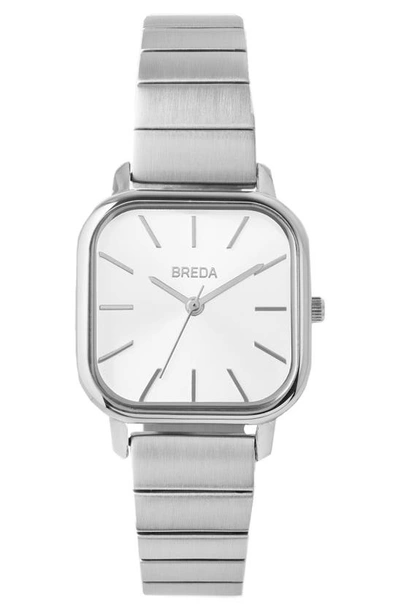 Shop Breda Esther Bracelet Watch, 26mm In Silver/ Silver/ Ivory