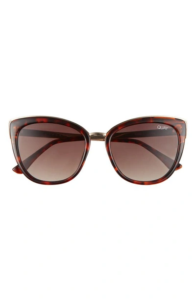 Shop Quay Honey 55mm Cat Eye Sunglasses In Tort/ Brown Gradient