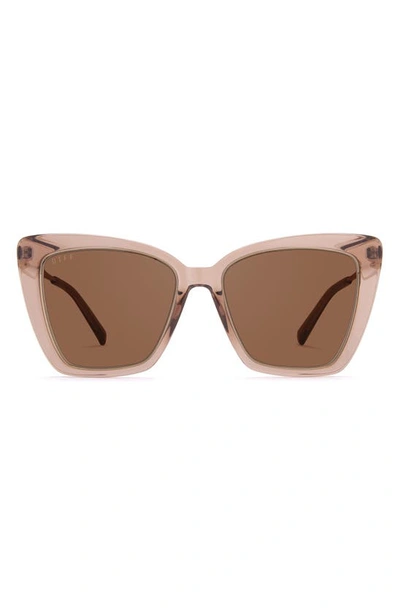 Shop Diff Becky Iv 56mm Cat Eye Sunglasses In Cafe Ole/ Brown