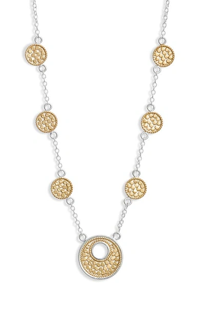 Shop Anna Beck Disc Station Necklace (nordstrom Exclusive) In Gold/ Silver