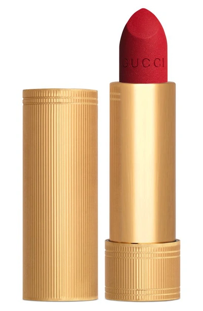 Shop Gucci Rouge A Levres Mat Matte Lipstick In Goldie Red