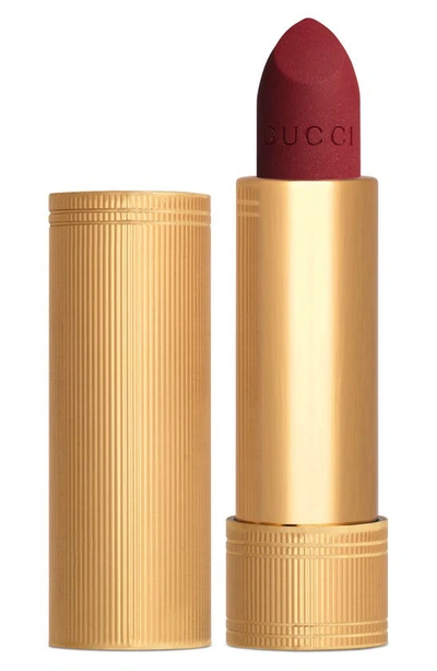 Shop Gucci Rouge A Levres Mat Matte Lipstick In Myra Crimson